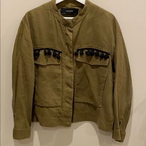 Zara Linen Khaki Jacket
